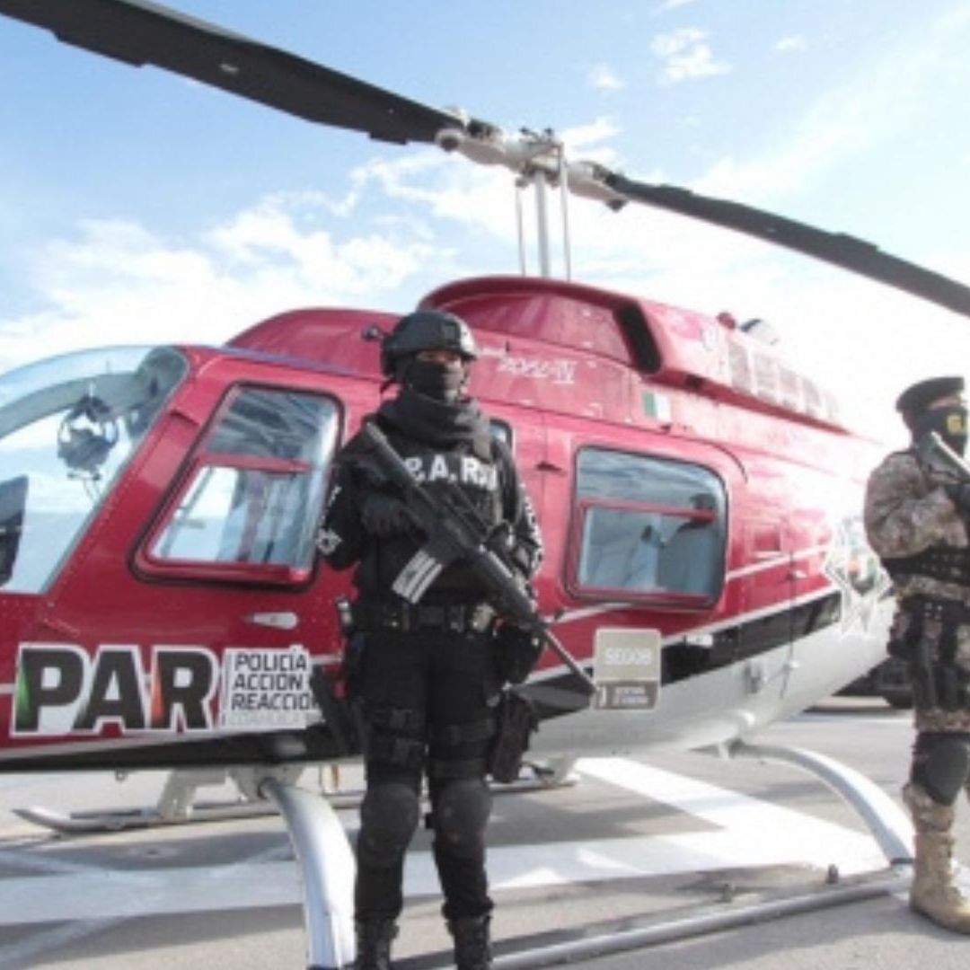 Esto se Sabe del Helicóptero de la SSP que Aterrizó en una Colonia de Piedras Negras